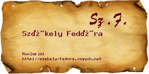 Székely Fedóra névjegykártya